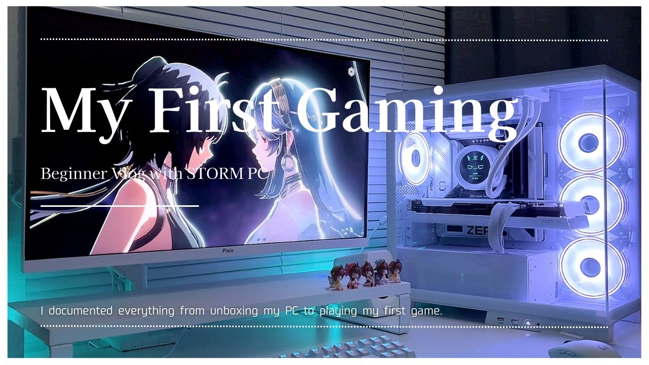 Game vlog | 念願の白ゲーミングPC × 鳴潮デビュー！初心者が開封から初プレイまでやってみた！！