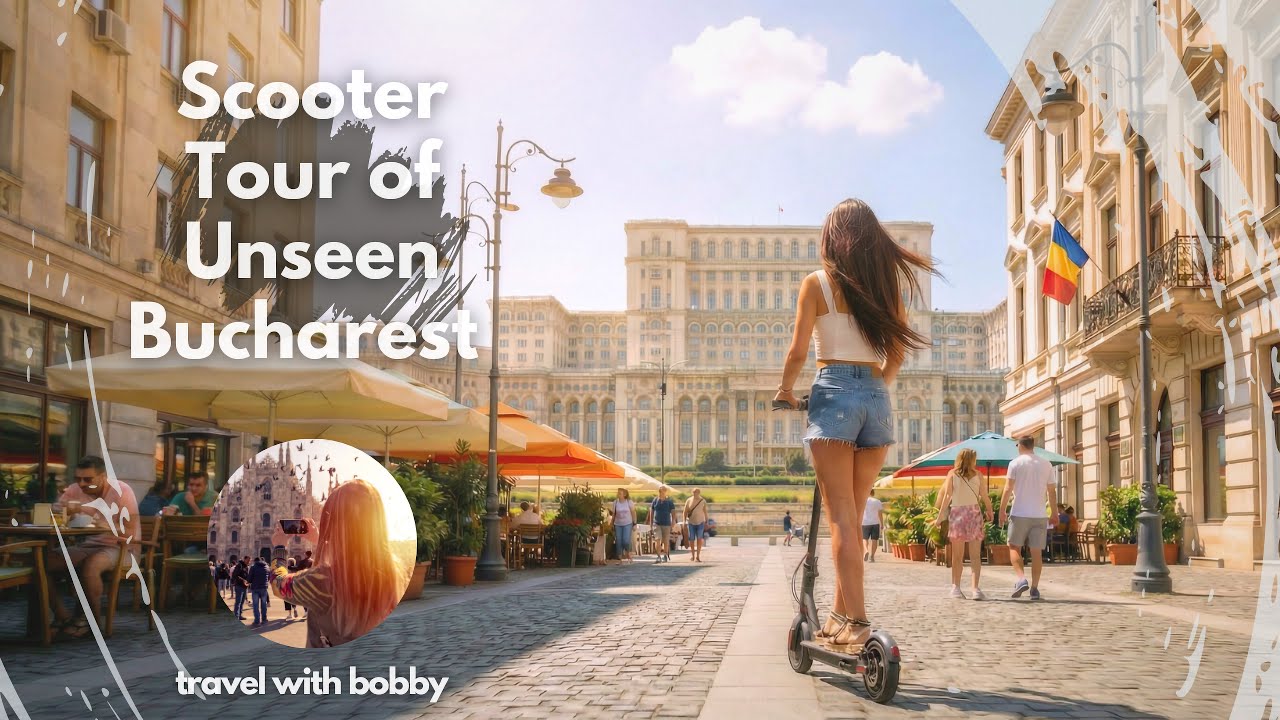Bucharest City Walk 🇷🇴 | Scooter Tour on Vibrant Streets