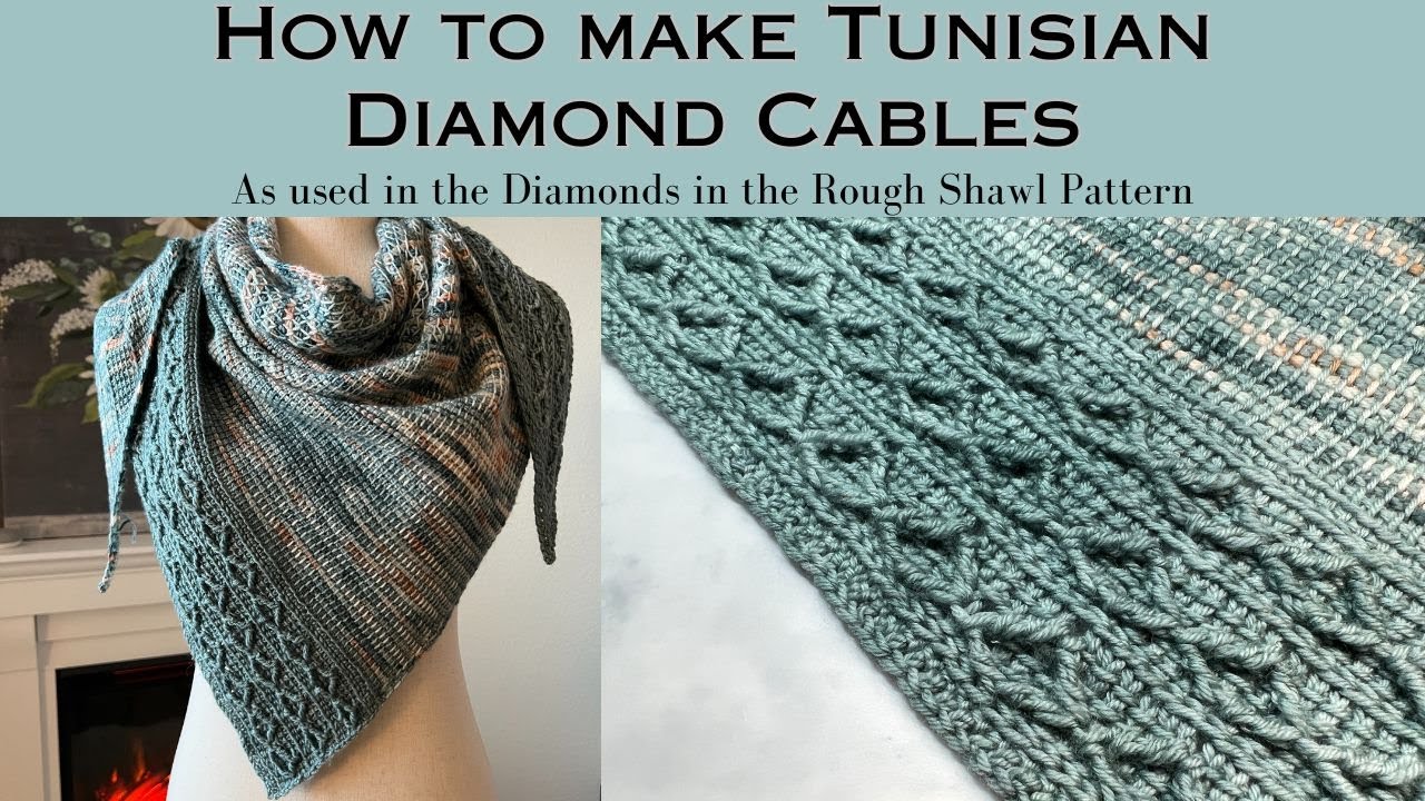 How to Make Tunisian Diamond Cables | Learn to crochet