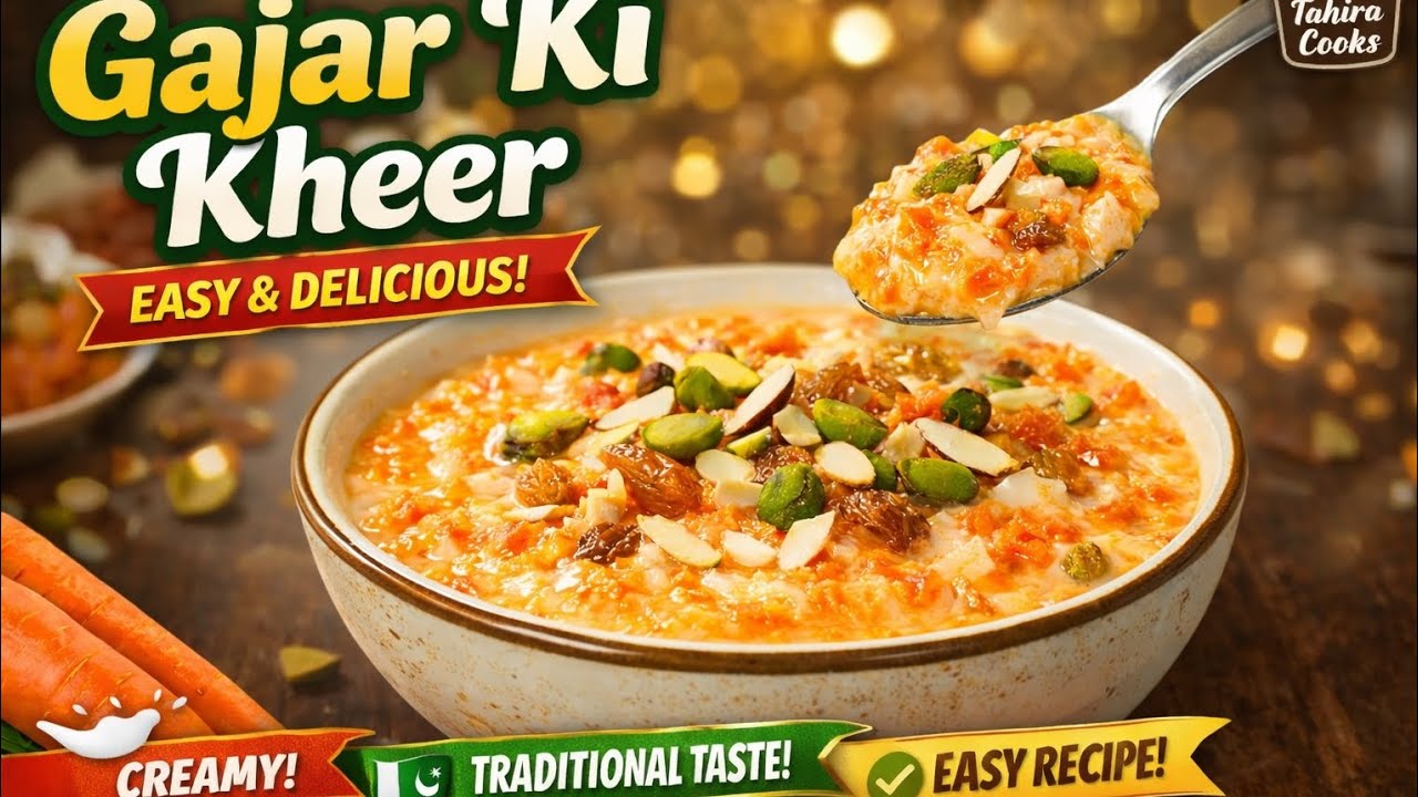 Gajar Ki Kheer Recipe | Easy Carrot Kheer | Traditional Pakistani Dessert | Tahira Cooks