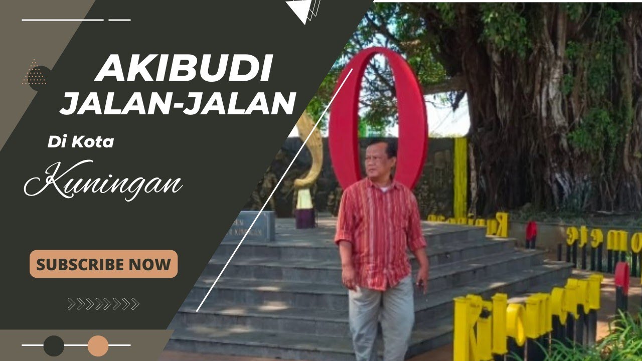 aki budi keliling kota kuningan naik bus wisata ke situs sejarah