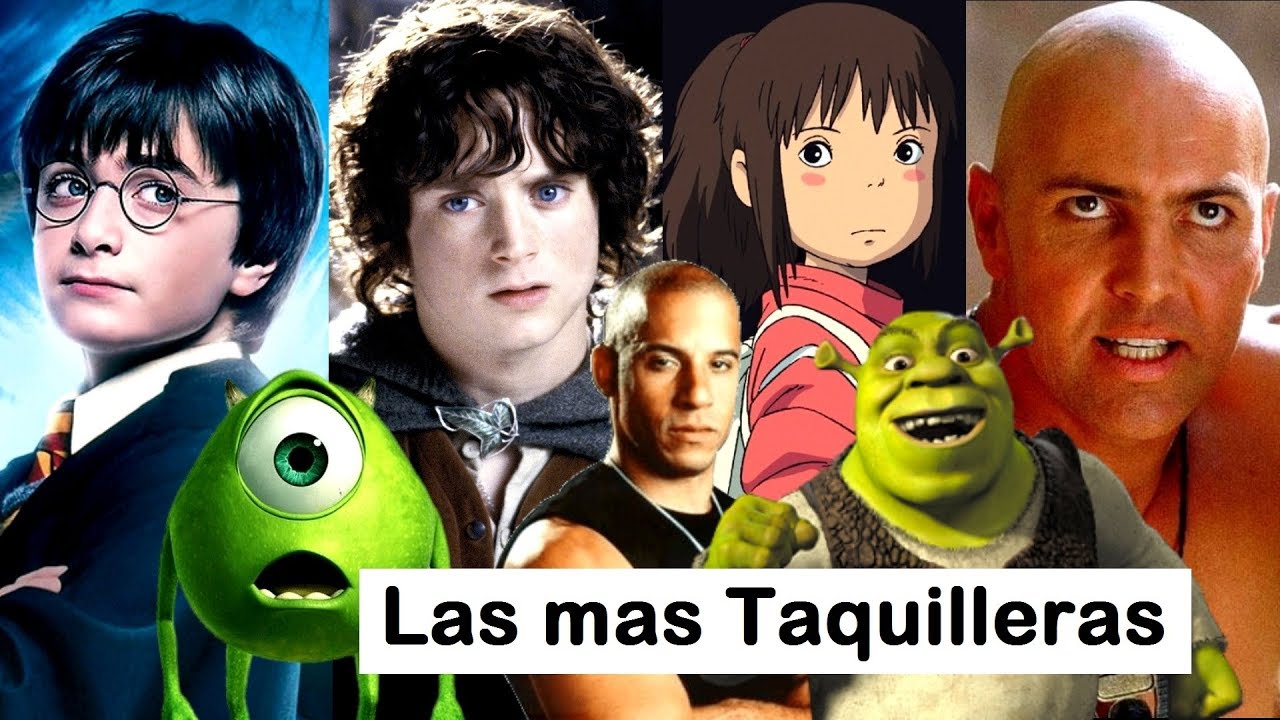 LAS 20 PELICULAS MAS TAQUILLERAS DEL 2001. Harry Potter, La Momia, Shrek, El señor de los anillos.