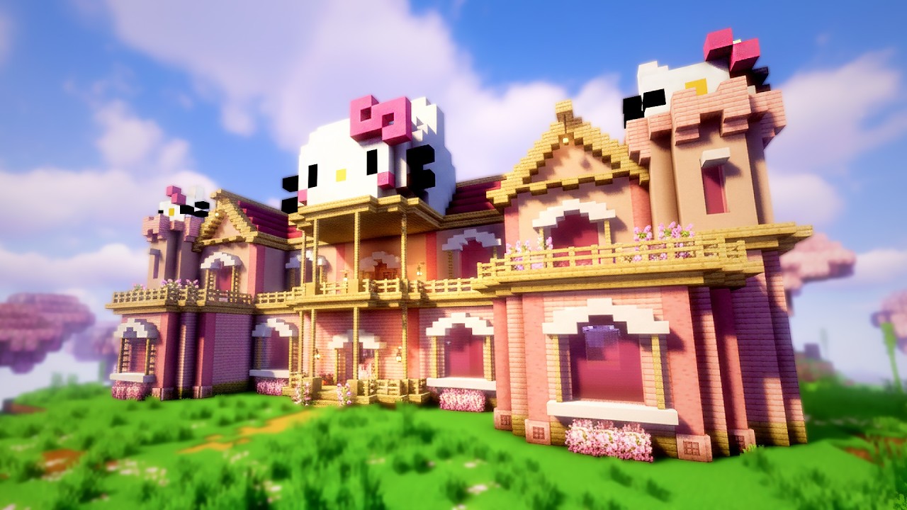 This Video Will Change The Way You Experience Minecraft Hello Kitty Houses Forever
