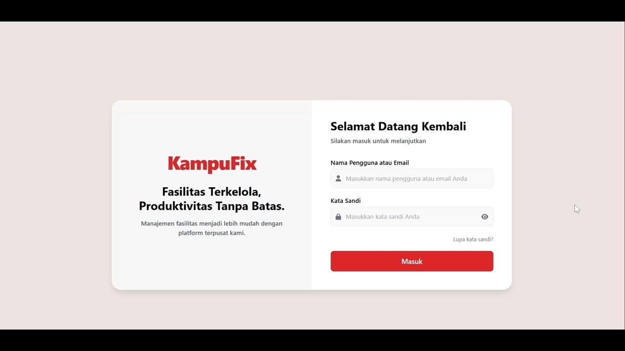 KampuFix - Website Pengaduan Kerusakan Fasilitas Kampus