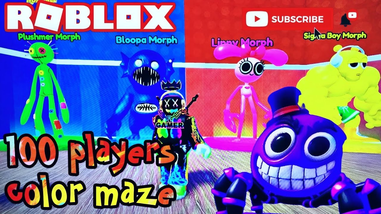 Roblox  100 PLAYERS COLOR MAZE