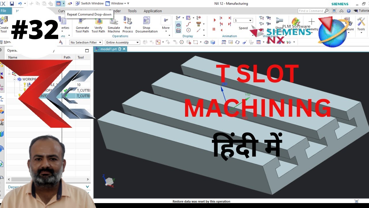 NX CAM T-Slot Tutorials