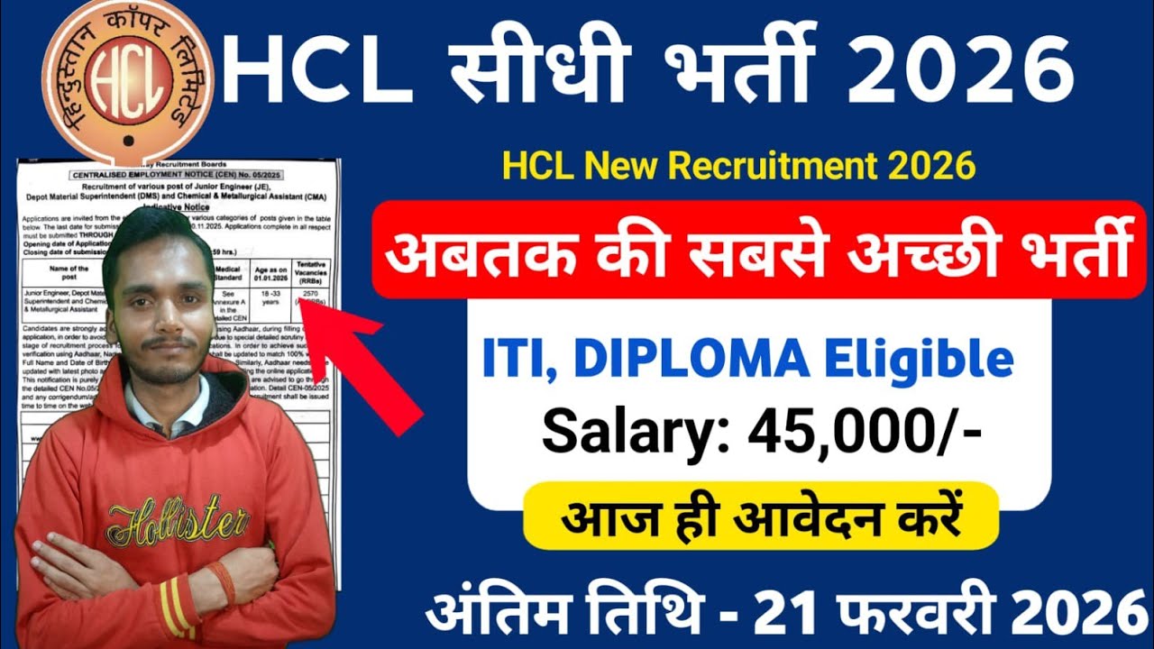 Hcl New Recruitment 2025 | Hcl Jobs 2025 | ITI/Diploma/Degree Jobs | Jobs Update By UniqPoint