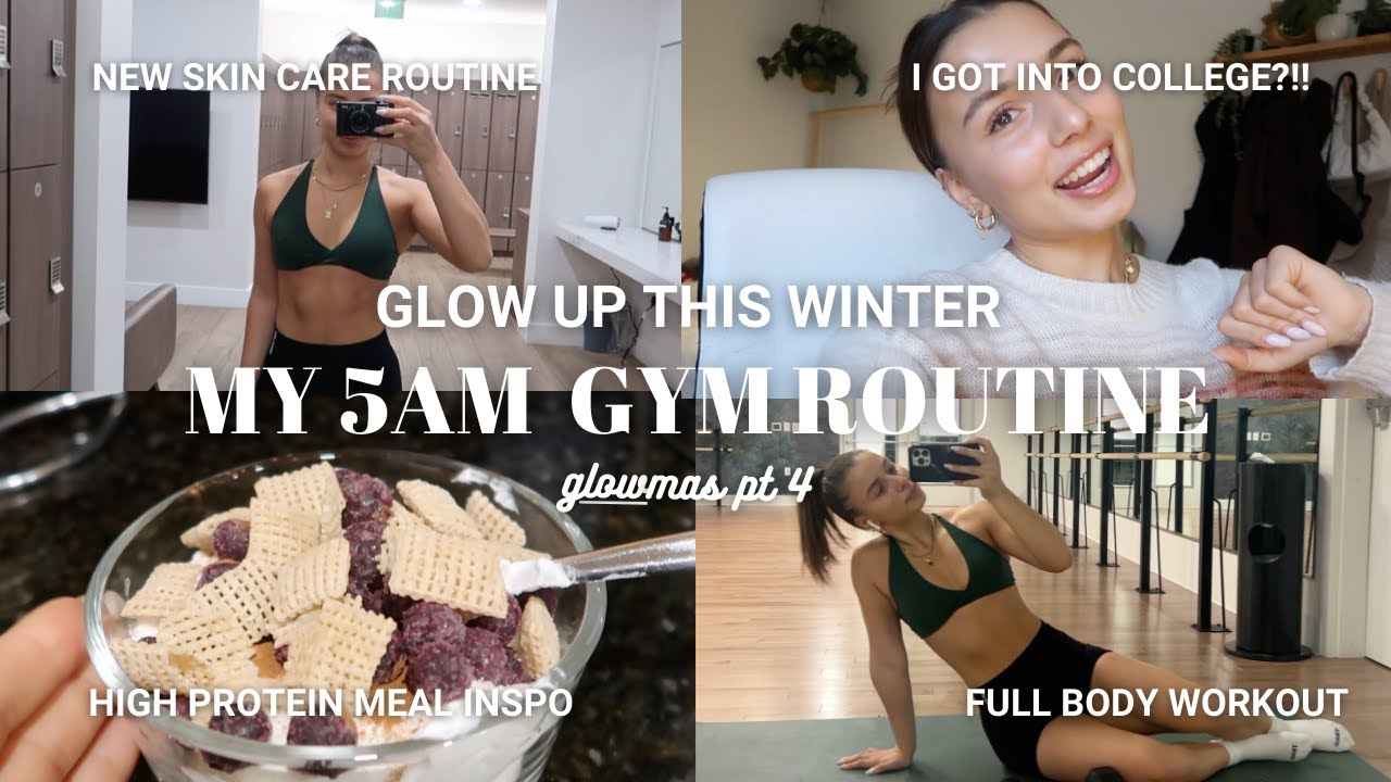 5AM WINTER GYM ROUTINE: full body workout, reaching your fitness goals, + life update!!