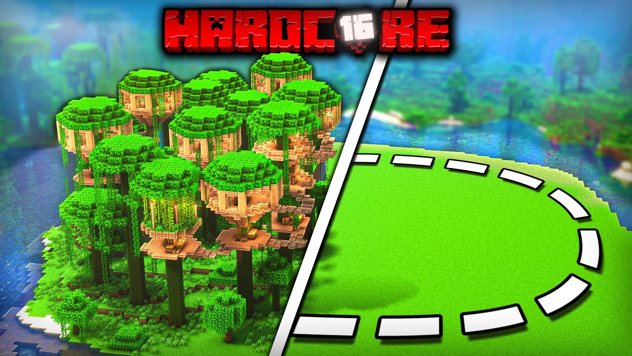 I Transformed a Jungle into a Village in Hardcore Minecraft