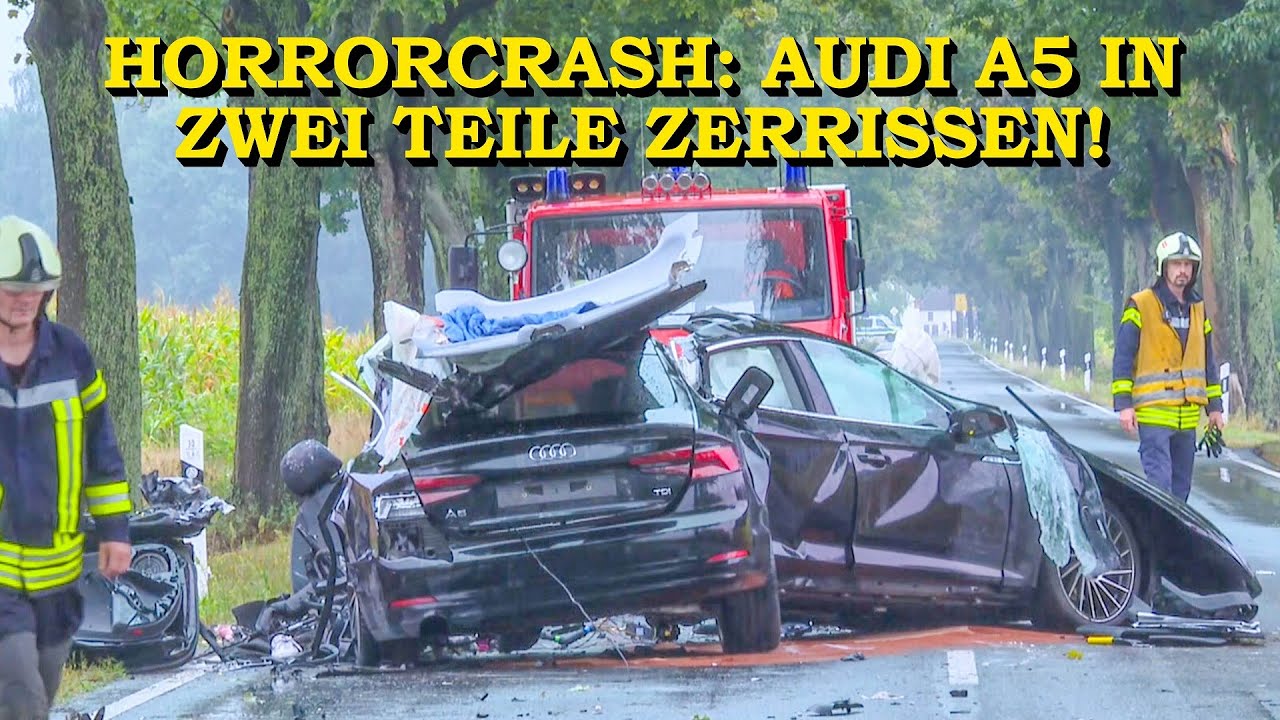 [HORRORCRASH MIT 2 TOTEN] - AUDI A5 IN ZWEI TEILE ZERFETZT - | FEUERWEHR | MASSIVES TRÜMMERFELD
