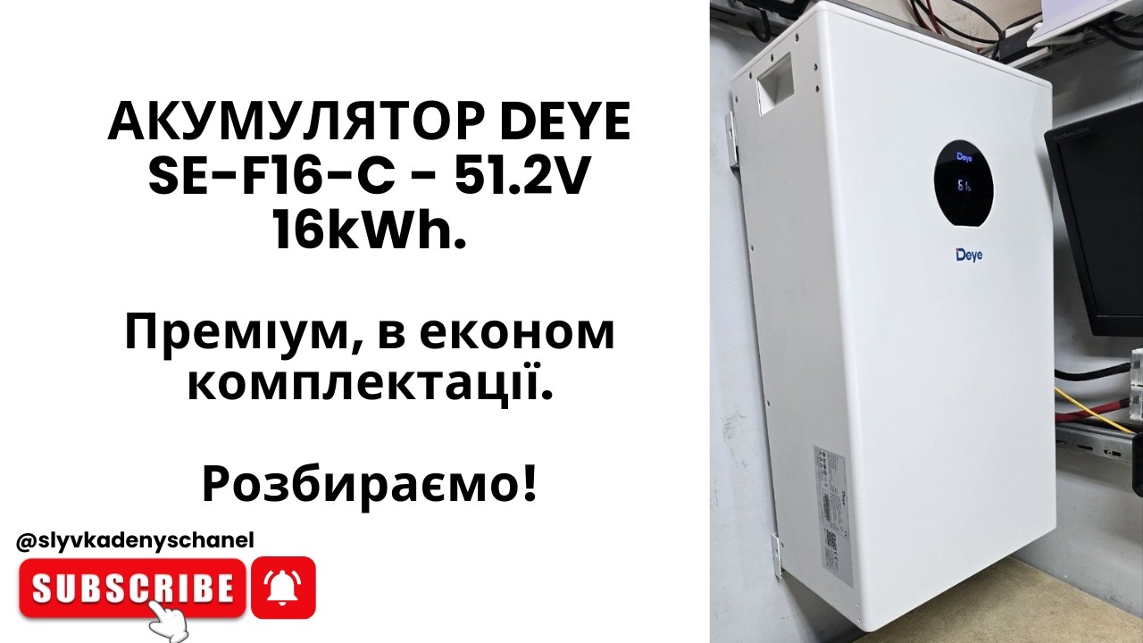 Deye SE-F16-C - 51.2V 16kWh що в середині?