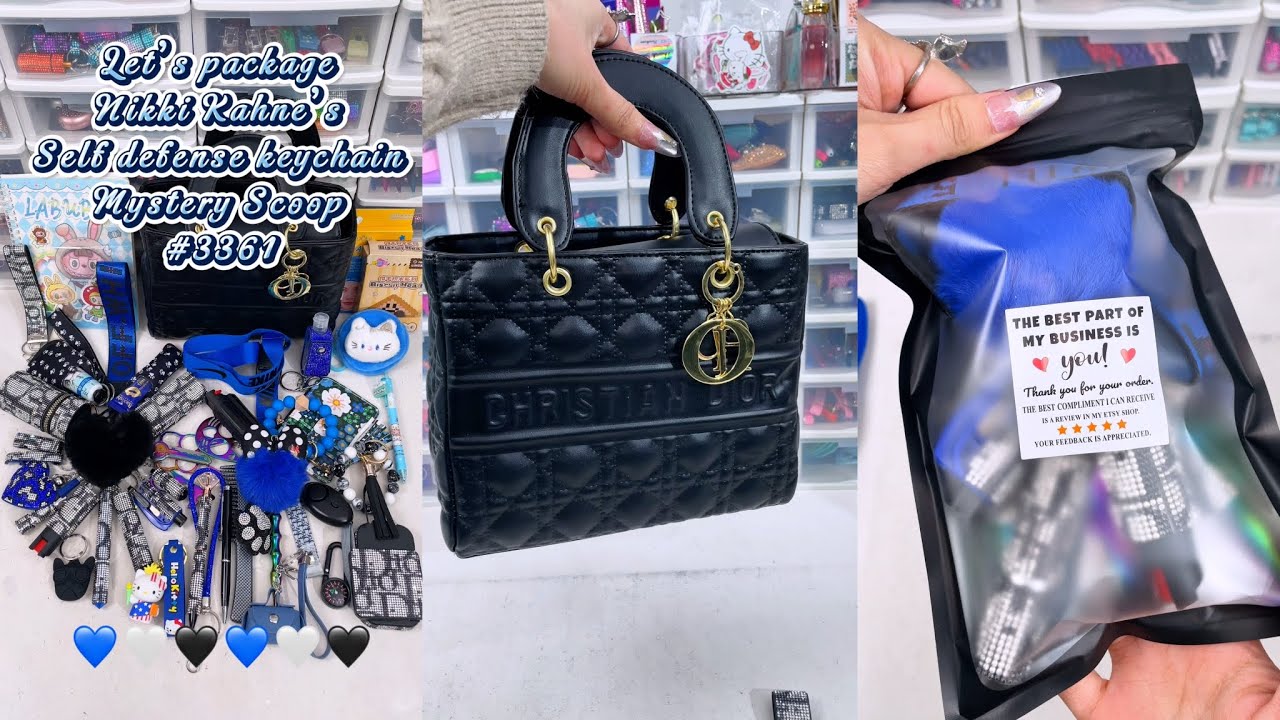 Beautiful Dior 💕#asmr #selfdefenseplug #packingorders #keychain #safetykeychains #mysterybox #usa 