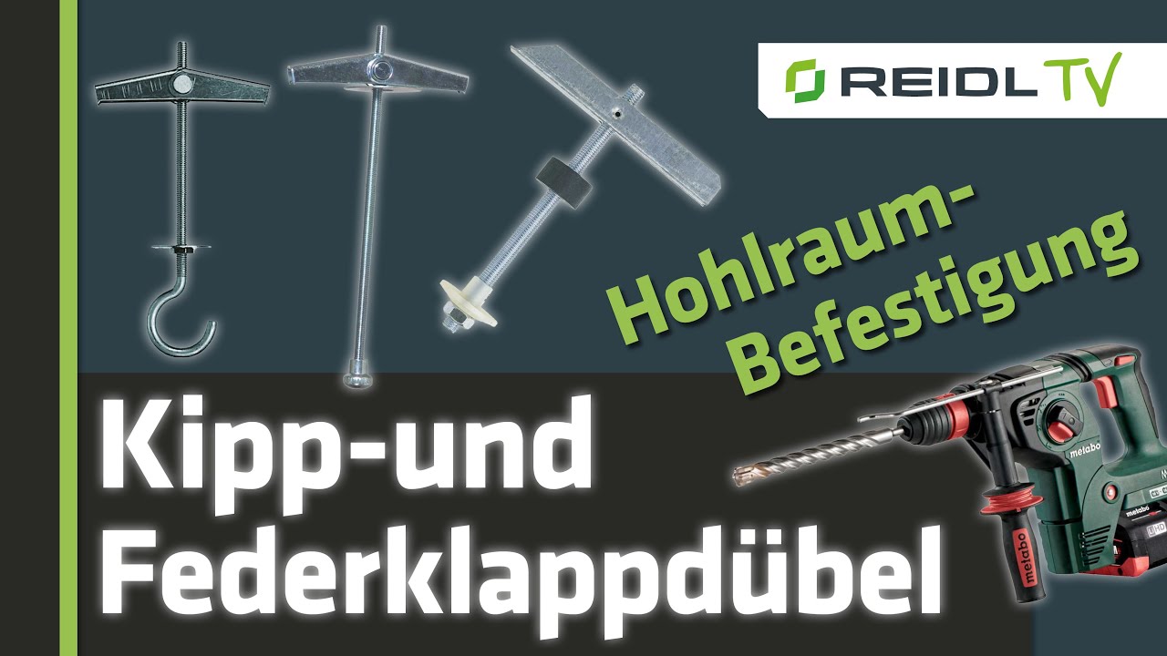 Kipp-und Federklappdübel von Fischer - Befestigung in Installations-und Hohlwänden [German]