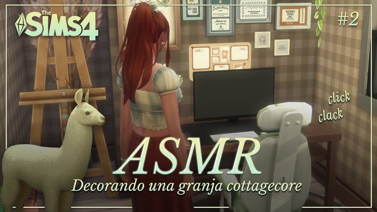 ASMR ✧ Creando una granja cottagecore en Los Sims 4 #1 🌾🐄 [binaural, gameplay susurrado]