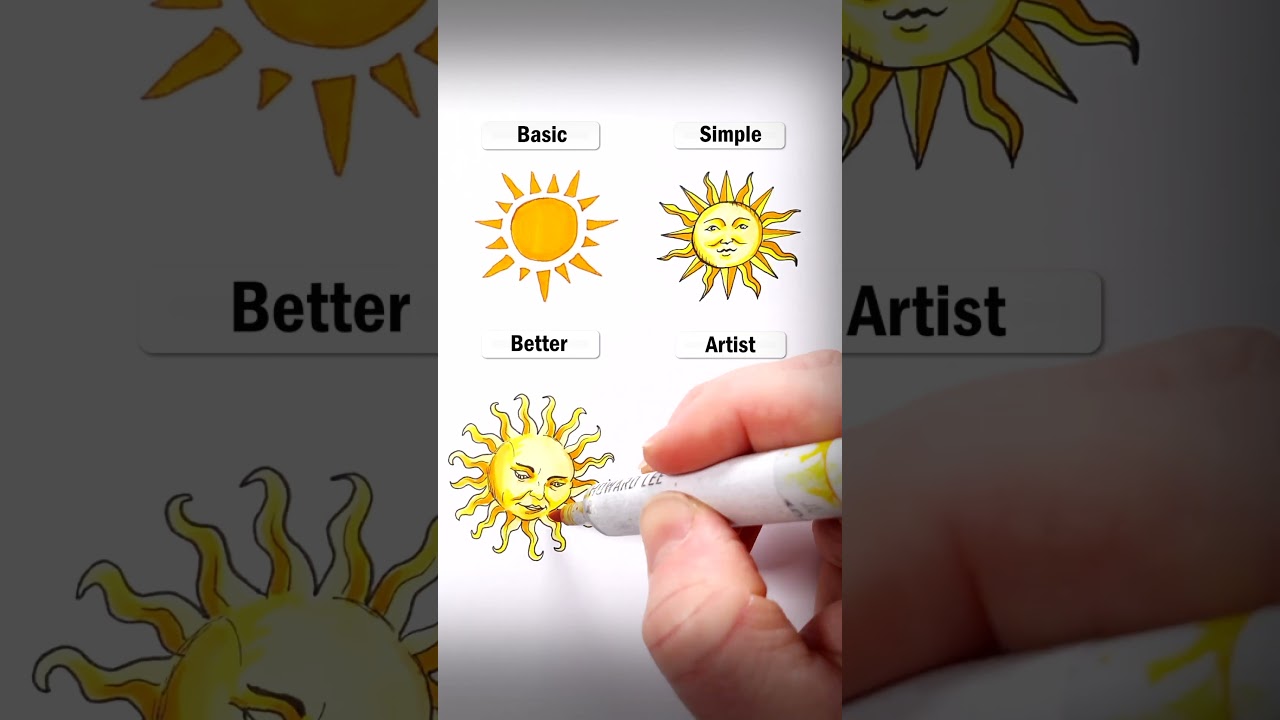 Draw the Sun! #art #drawing #shorts #sun #moon #howtodraw #easydraw
