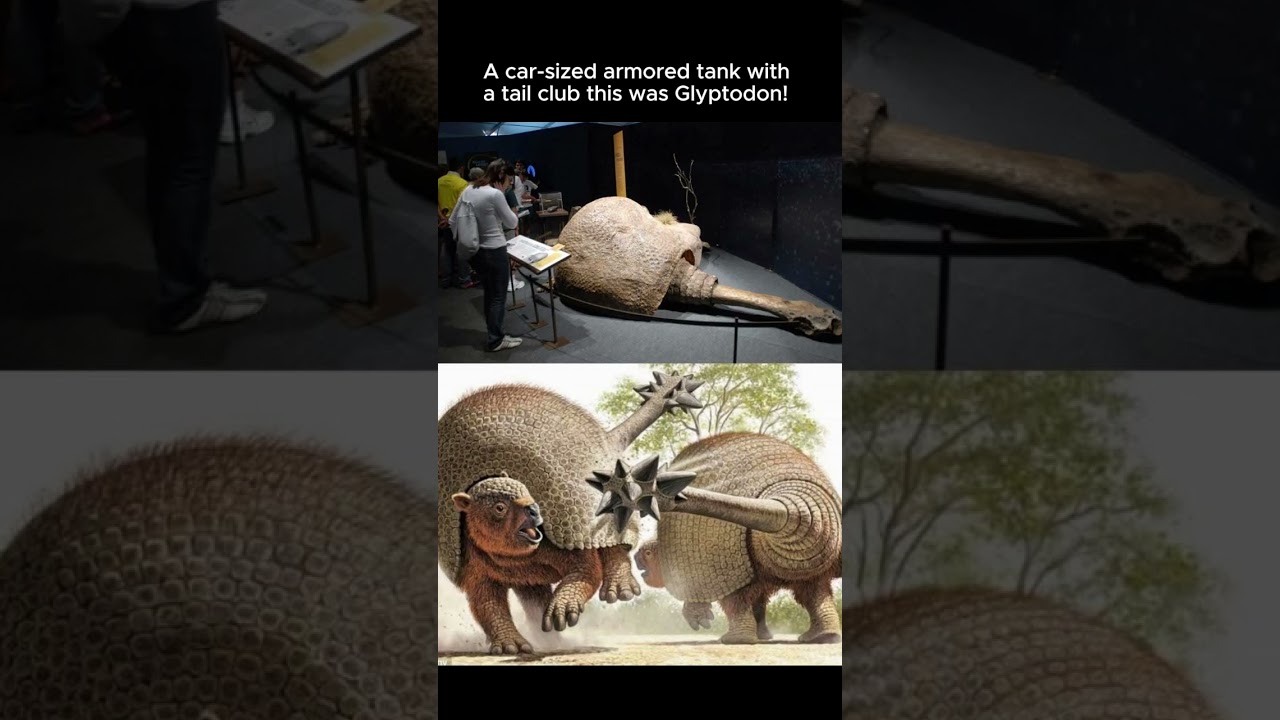 Doedicurus: The Armored Giant of the Ice Age 🛡️❄️ #iceage #ancienthistory #fossils #fossildiscovery