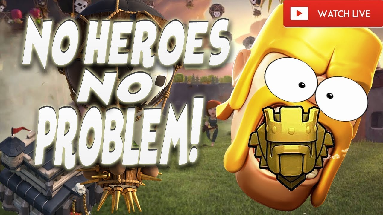 Reach Titans League as a TH9 with NO HEROES #2 | High Level Trophy Pushing/Farming | Clash of Clans