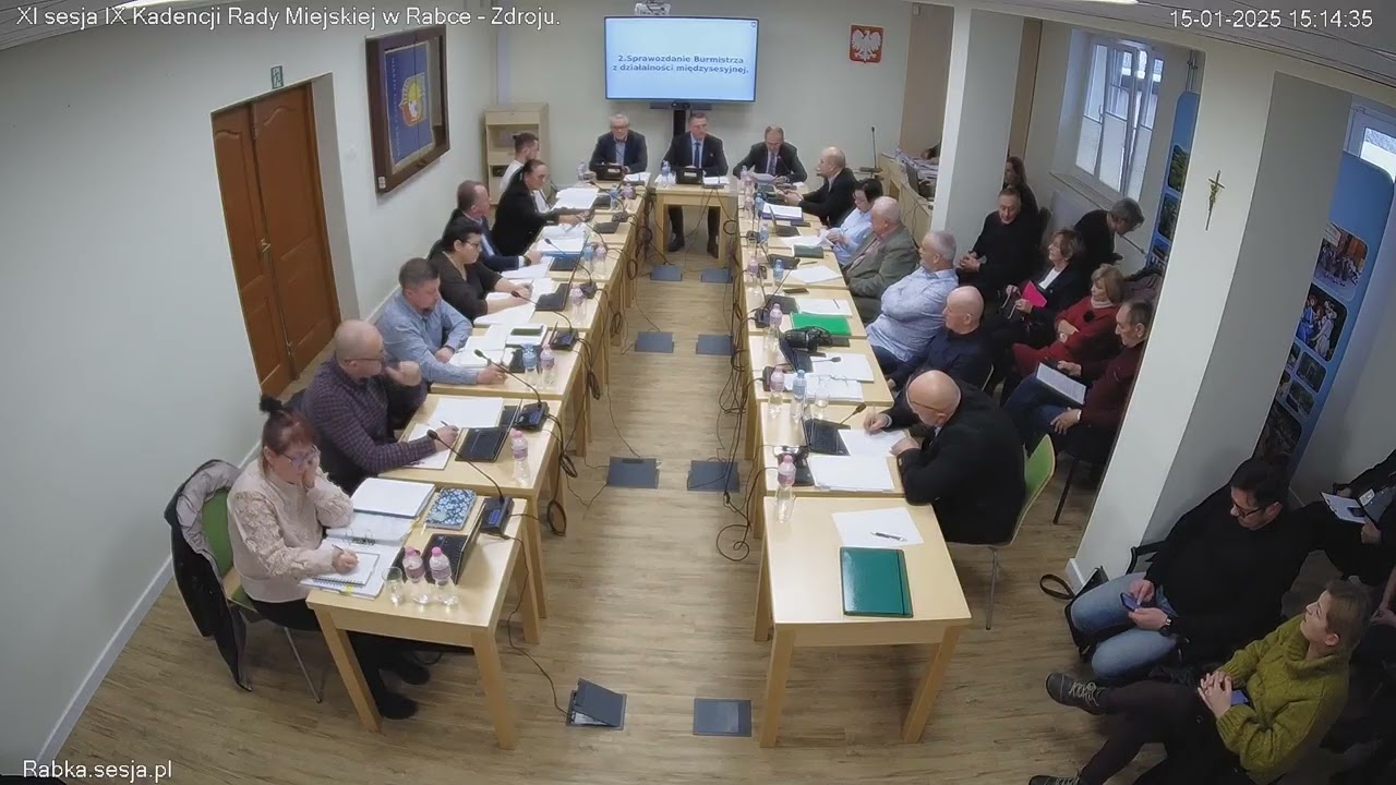 XI Sesja Rady Miejskiej w Rabce Zdroju   15.01.2025 r    część 1