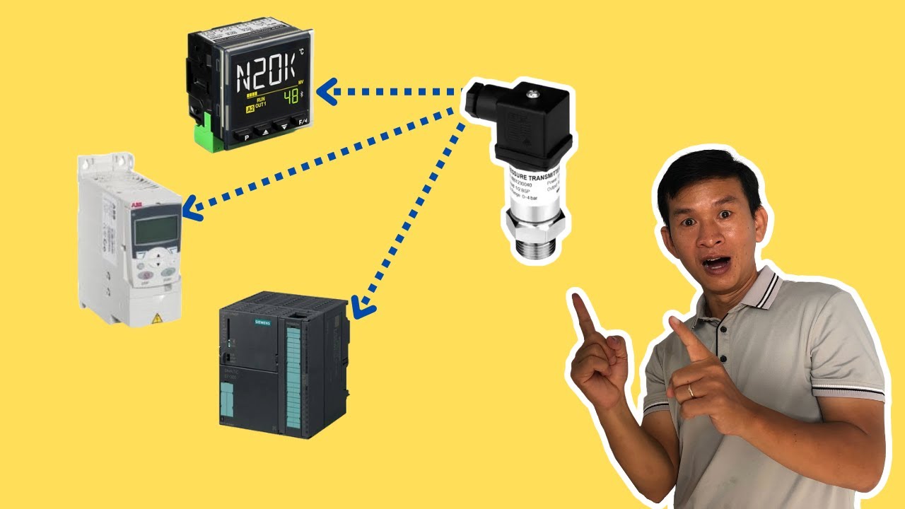Hướng dẫn kết nối Cảm biến áp suất 4-20mA với biến tần, PLC, controller | Tâm Lửa