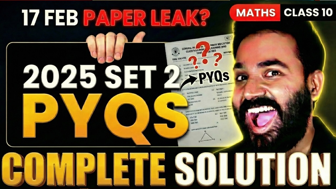 बस इतना कर लो! 🔥| LIVE Class 10 Maths PYQ Marathon 🔥 | Most Repeated (Last 10 Years) | CBSE 2026