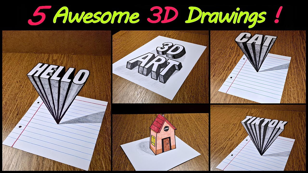 MIND-BLOWING 3D DRAWINGS YOU CAN DO AT HOME 🤯