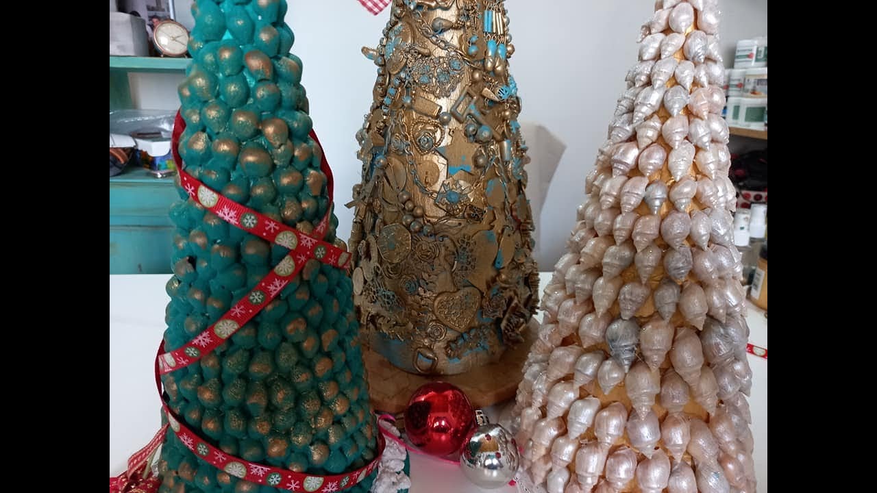 Como hacer árboles de navidad con CARTON y economicos!! RECICLADO NAVIDEÑO #gracielaherman