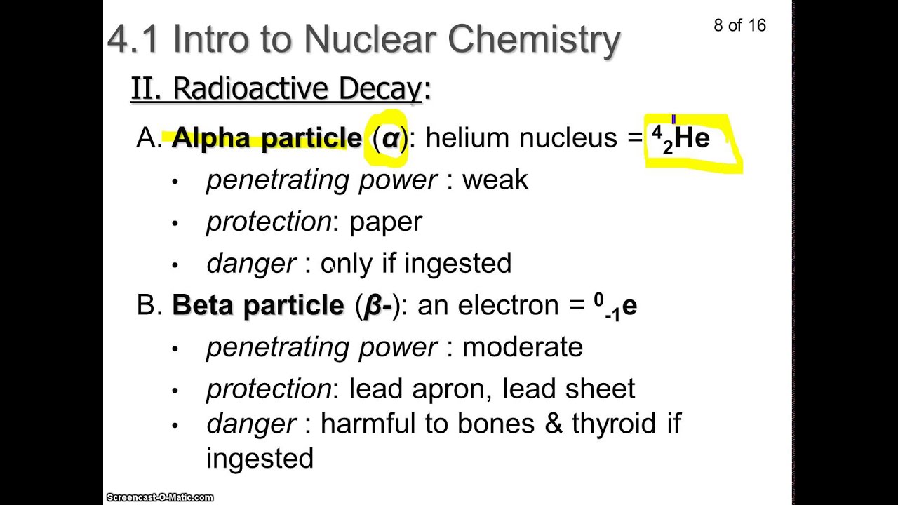 4.1 Intro to Nuclear Chemistry