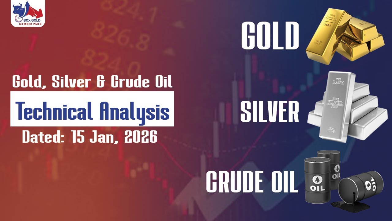 Gold, Silver & Crude Oil Technical Analysis | Complete Chart-Based Market Outlook | 15 January 2026