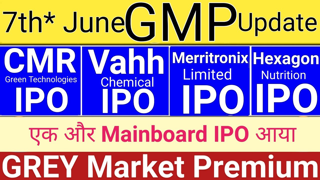 CMR Green Technologies IPO | Hexagon Nutrition IPO | All IPO GMP Today | IPO | Stock Market Tak