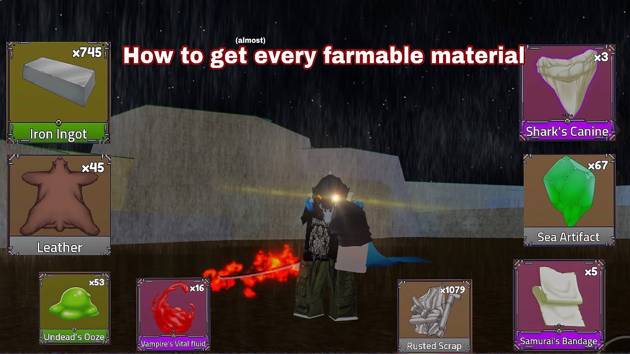 How to get every Farmable Material | King Legacy