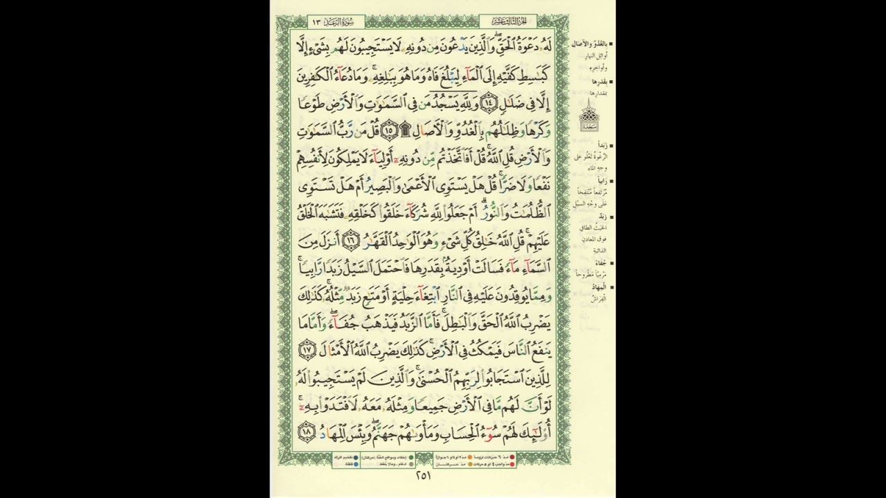 الورد اليومى سورة الرعد من الاية 14 الى الاية 18 بصوت القارئ الشيخ ماهر المعيقلى   #ماهر_المعيقلي