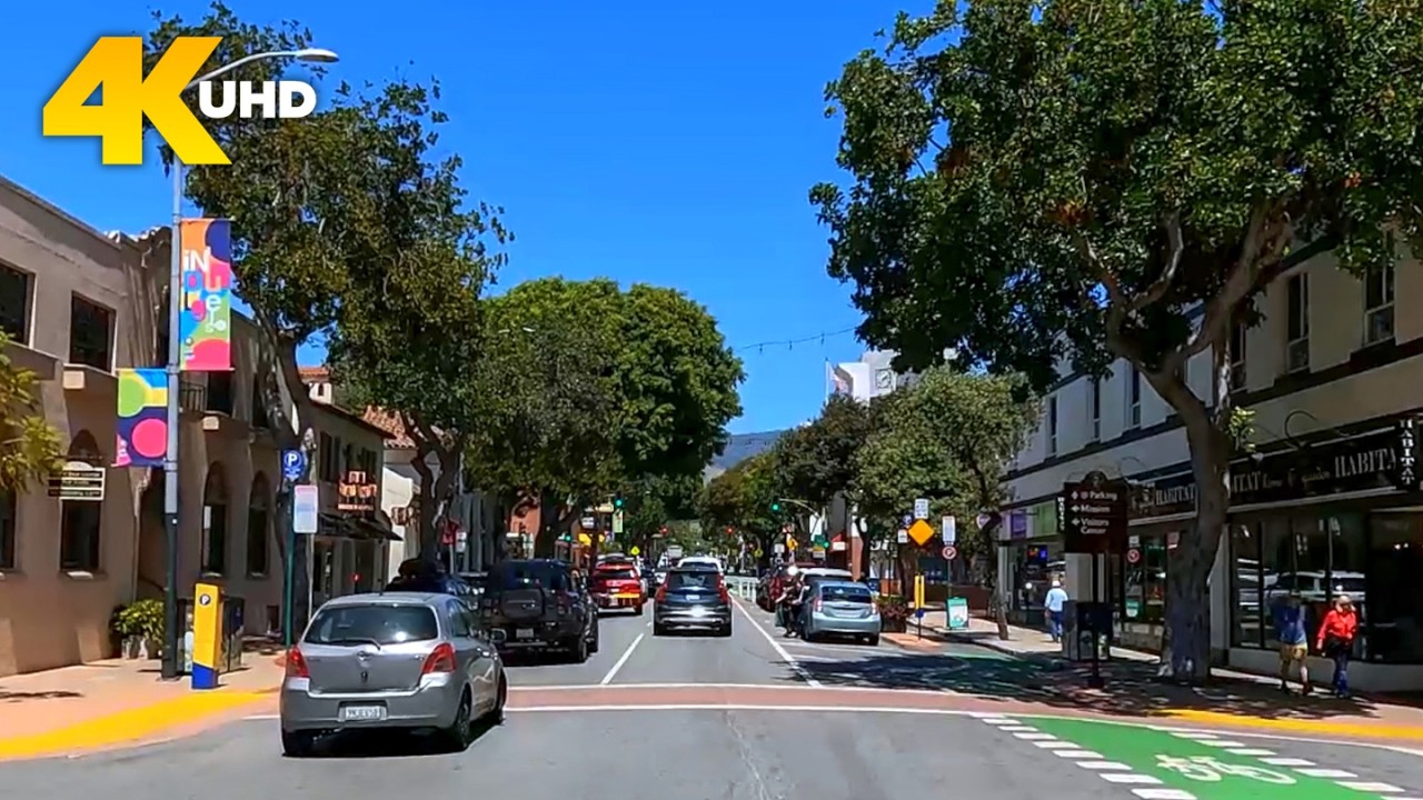 San Luis Obispo California 4K Driving Tour | Downtown SLO Drive Through