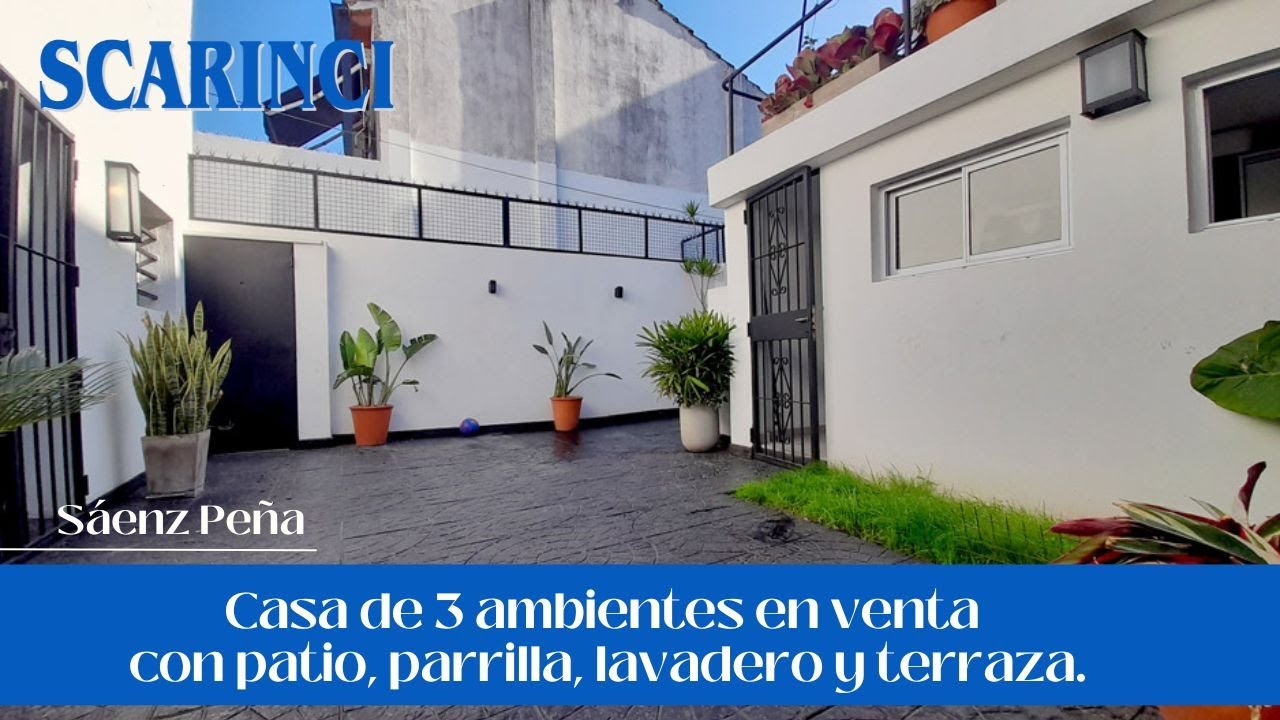 Venta Casa de 3 amb con patio, lavadero y terraza - Inmobiliaria en 3 de Febrero Saenz Peña