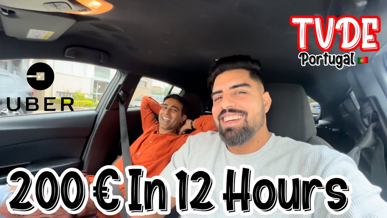 200 € in 12 Hours on Uber & Bolt In Portugal | Ghazanfar Vlogs