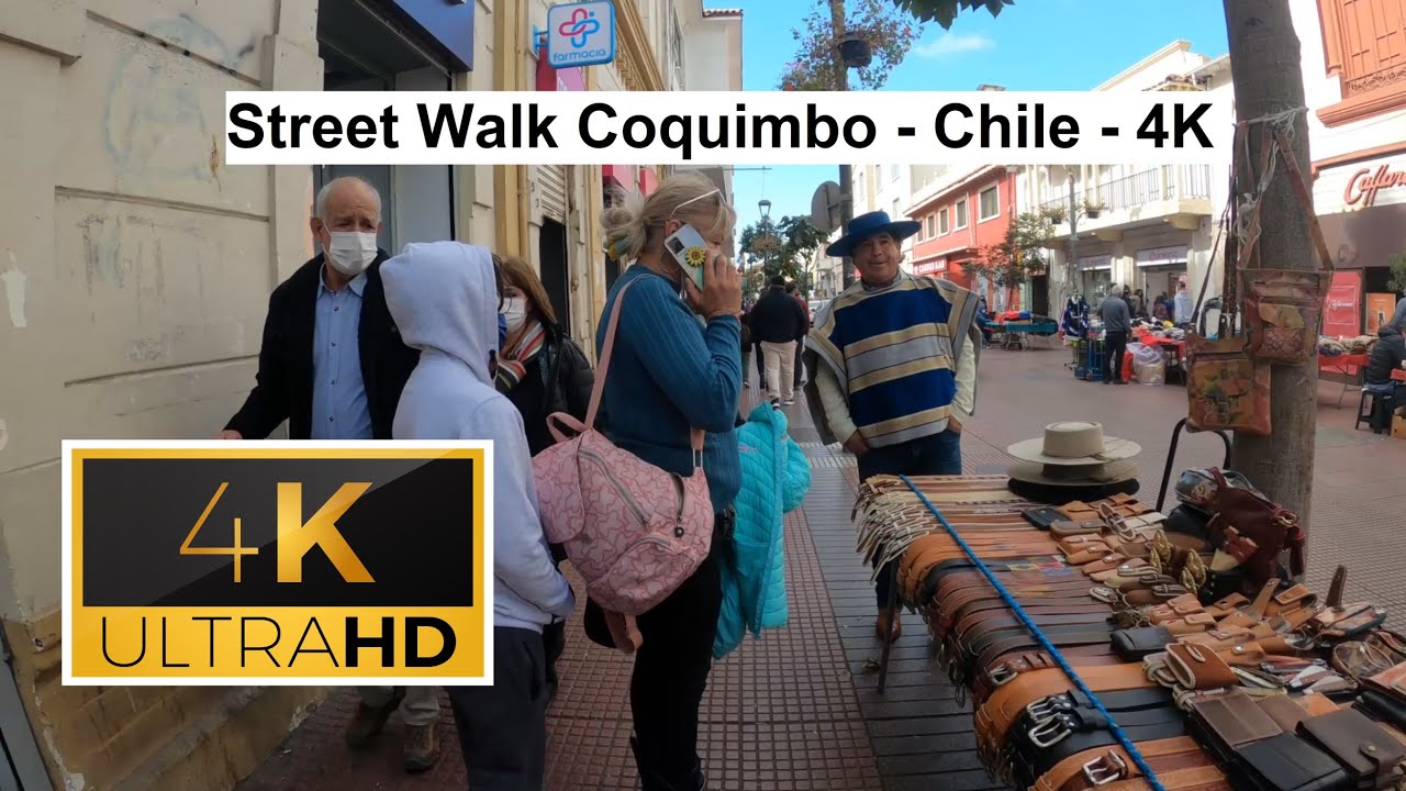 🇨🇱 Street Walk Coquimbo - Chile - 4K