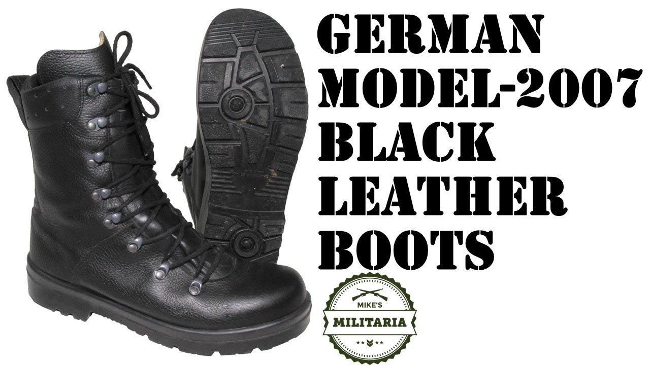 Mike's Militaria Product- German Bundeswehr Model 2007 Black Leather Combat Boots