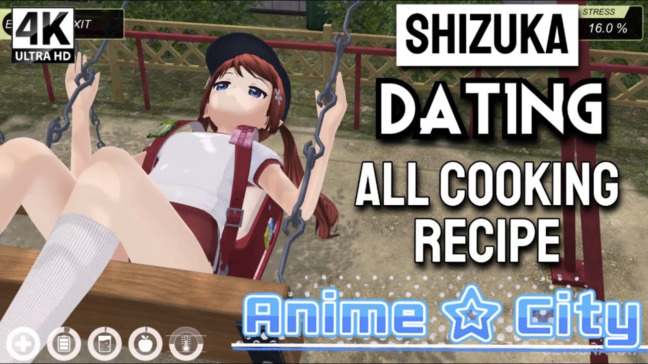 Dating Shizuka Affection - All Cooking Recipe Anime City #6 Shoujo Gameplay 4K No Commentary