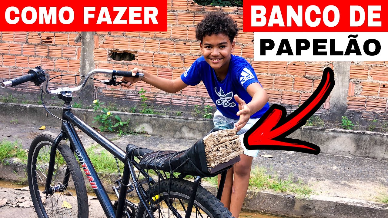 Fiz um banco de papelão na montadinha