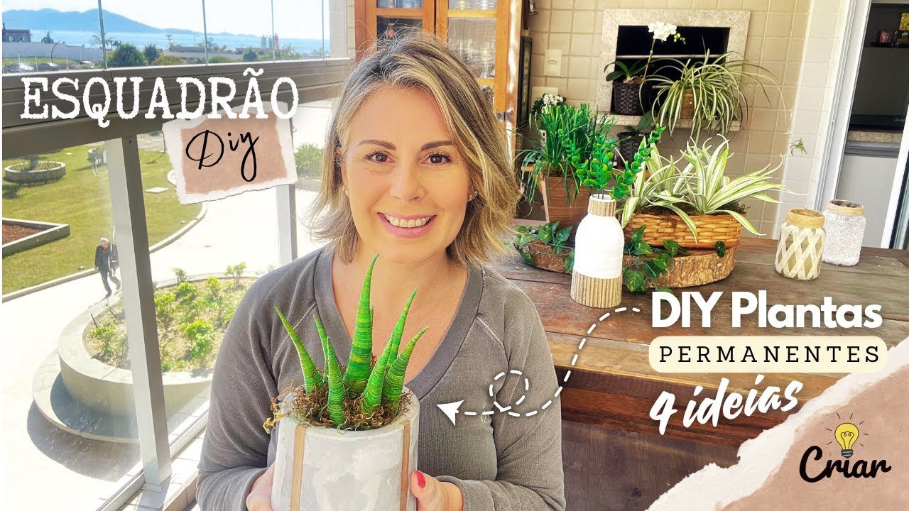 ESQUADRÃO DIY | COMO FAZER PLANTAS PERMANENTES(artificiais) | Faça você mesmo!