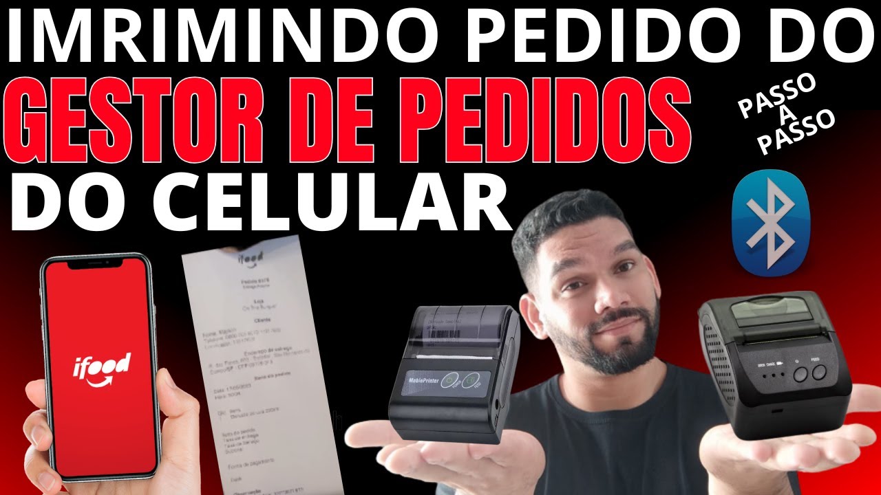 IMPRIMINDO PEDIDOS DO IFOOD PELO CELULAR │GESTOR DE PEDIDOS COM A MINI IMPRESSORA BLUETOOTH PORTATIL