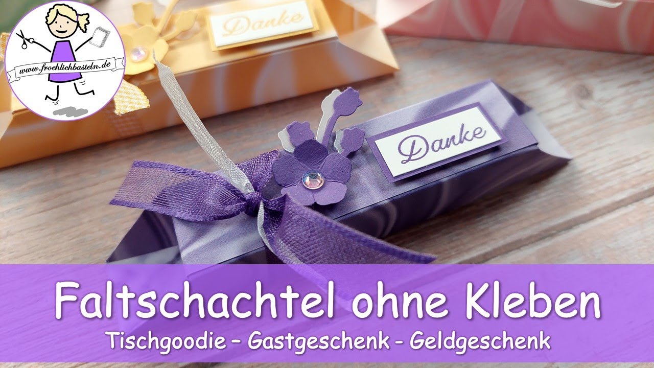 Faltschachtel ohne Kleben als Goodie - Gastgeschenk -Geldgeschenk | Stampin' Up! | fr&ouml;hlich basteln