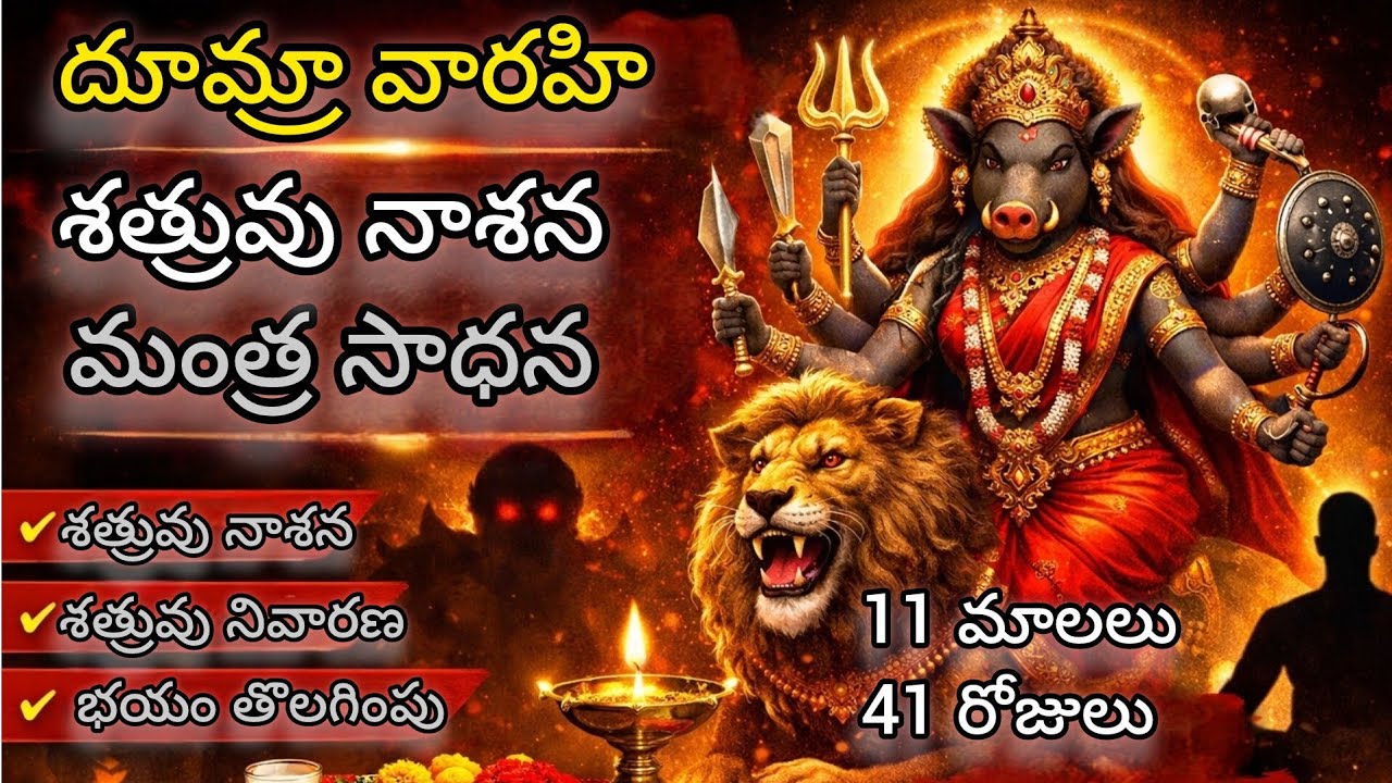 “దూమ్ర వారాహి శత్రునాశన మంత్ర సాధన | శక్తివంతమైన రక్షణ & శాంతి సాధన”