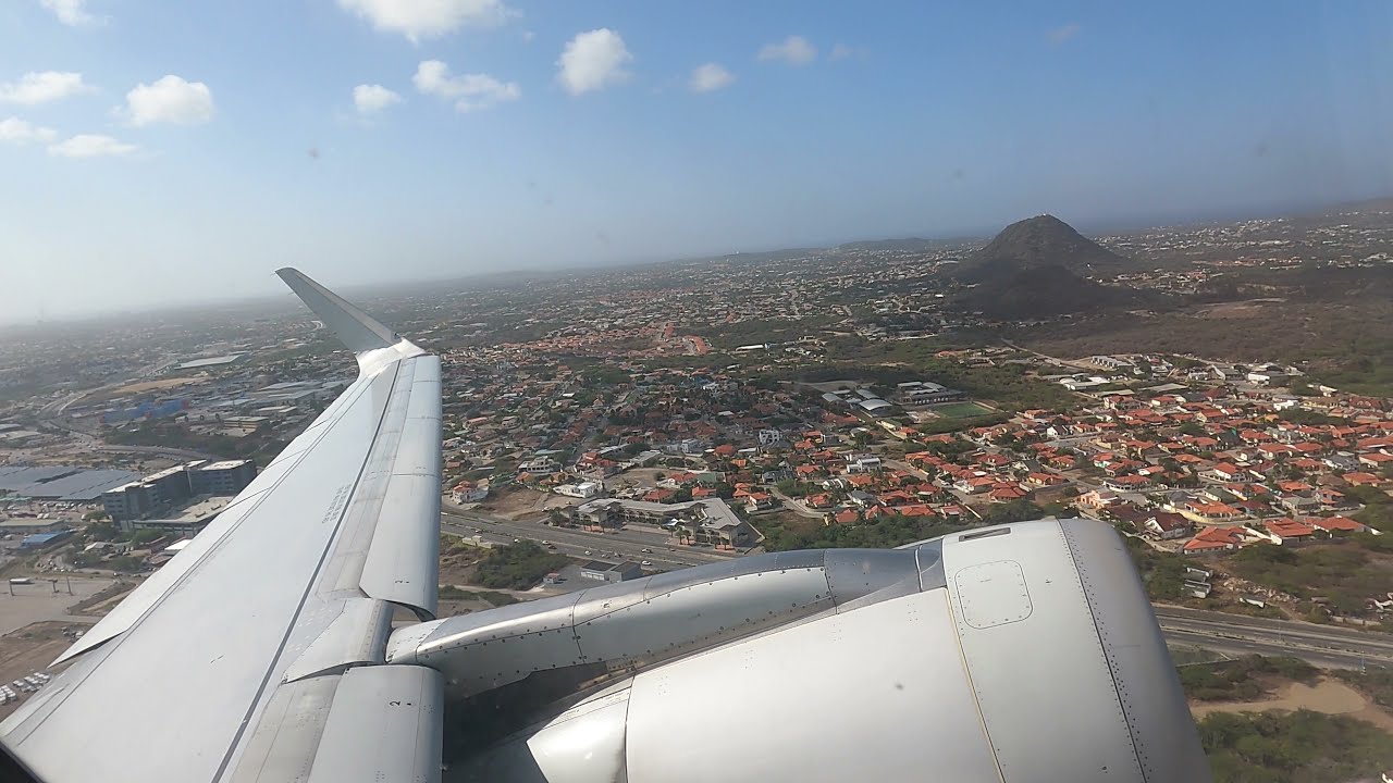 American Airlines Aruba (AUA) Takeoff to Miami May 29 2021