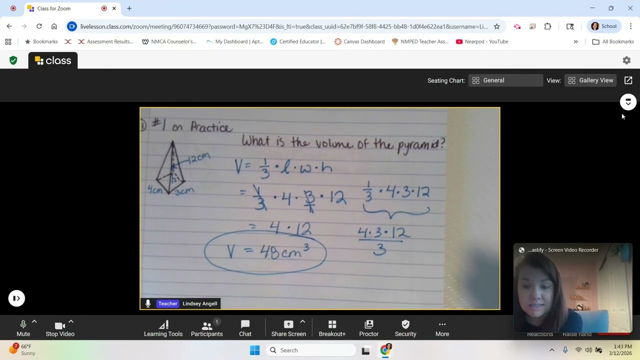 7B Unit 7, Lesson 3: Volume of Pyramids