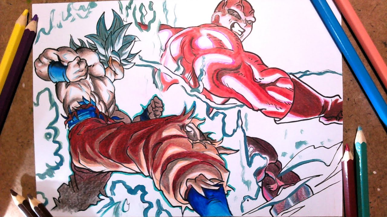 cómo DIBUJAR el GOKU ultra Instinct Vs JIREN PoweR