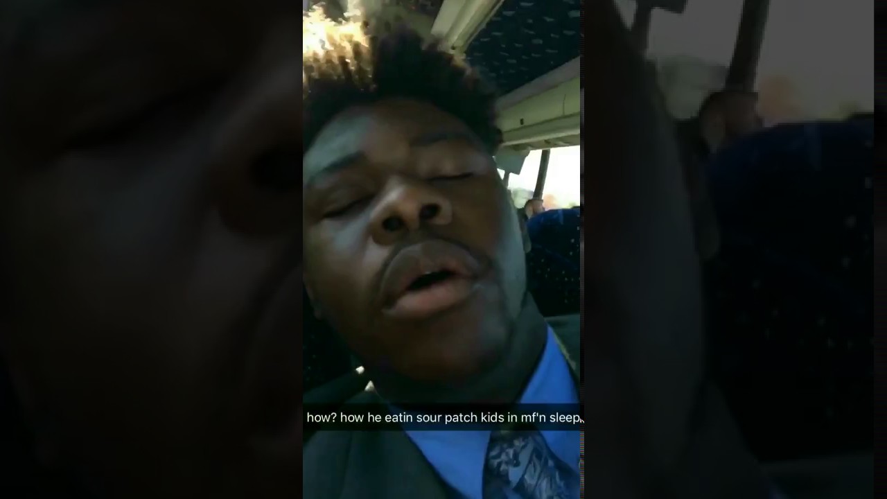 Clemson University football player messing with his sleeping teammates