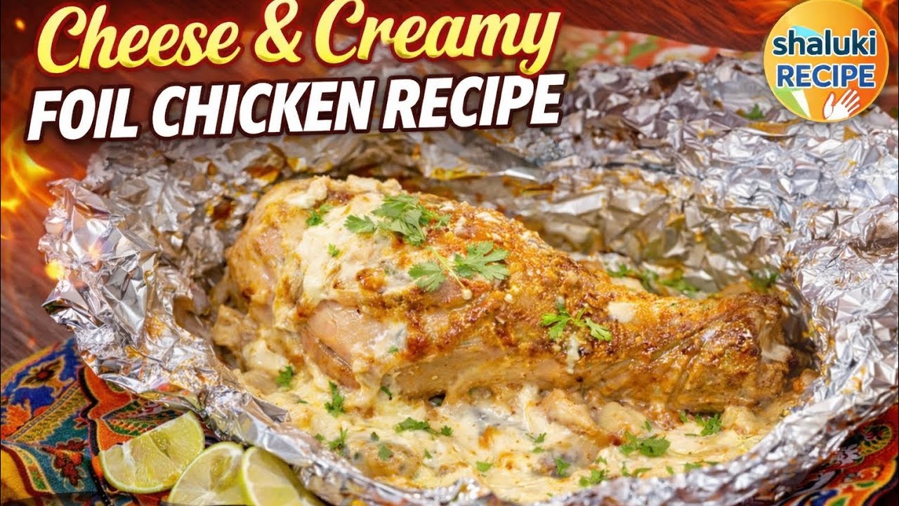 Cheese creamy Foil chicken Recipe | Easy Iftar special chicken | shalukirecipe