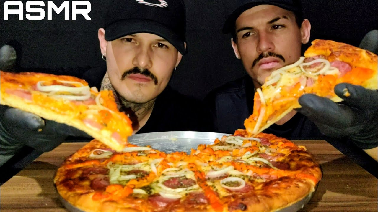 #2/5 ASMR SEMANA DA PIZZA | CALABRESA COM CHEDDAR (MUKBANG BRASIL) TERÇA - FEIRA.