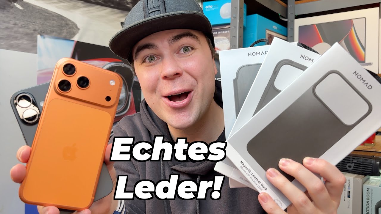 Nomad iPhone 17 und 17 Pro Max Echtleder Hüllen