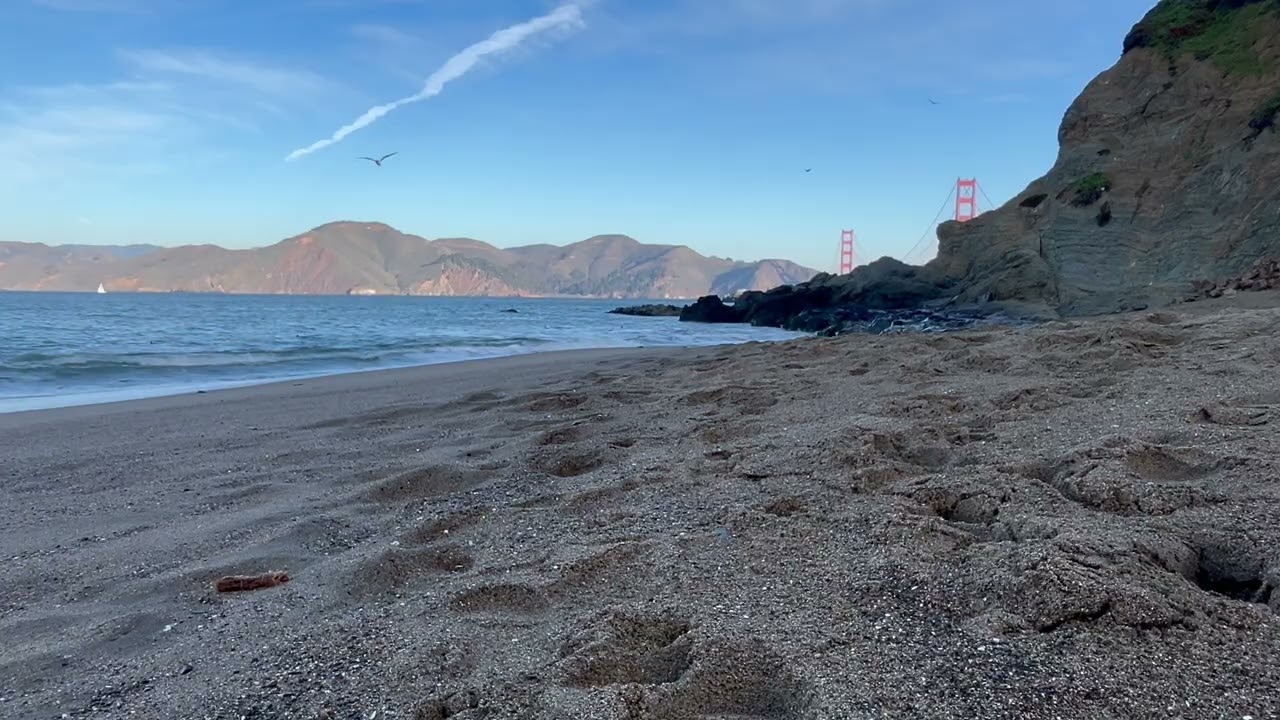 Calming Sounds of Waves Peaceful ASMR Baker Beach